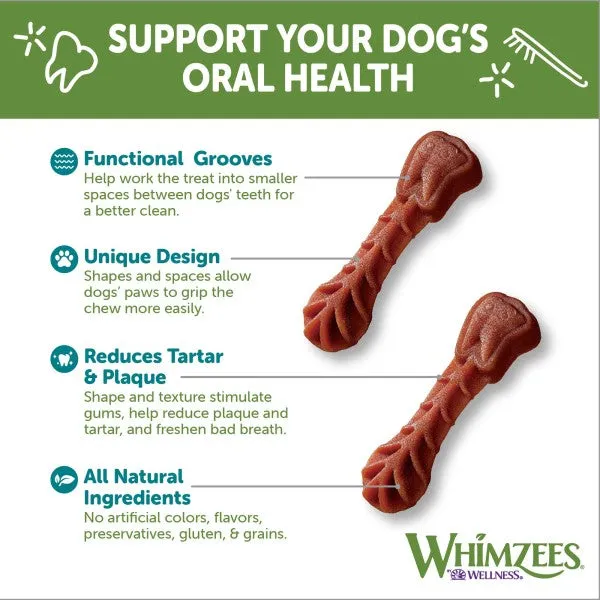 12 Count WHIMZEES® Brusheez Medium Daily Dental Treat for Dogs- 12.7 oz