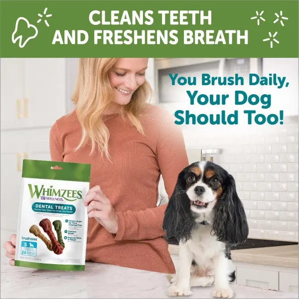 12 Count WHIMZEES® Brusheez Medium Daily Dental Treat for Dogs- 12.7 oz