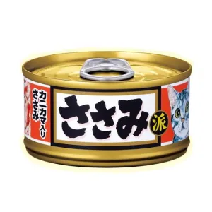 Aixia Sasami-Ha Chicken Fillet Flake With Crabstick Canned Cat Food 80g