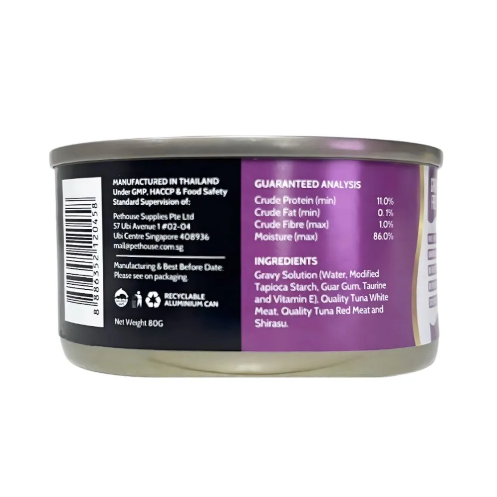 Angel Tuna & Shirasu In Gravy Canned Cat Food 80g