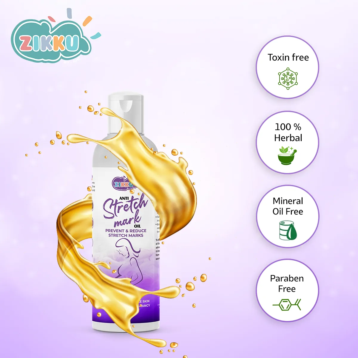 Anti-stretch Mark Oil For Post & Pre Pregnancy Care (100ml)