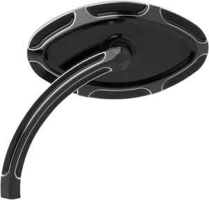 ARLEN NESS Cats Eye Forged Billet Mirror - Black - Left 13-130