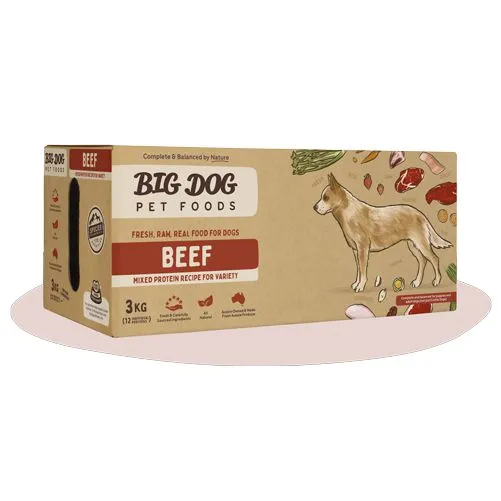 Big Dog BARF Beef Raw Dog Food 3kg