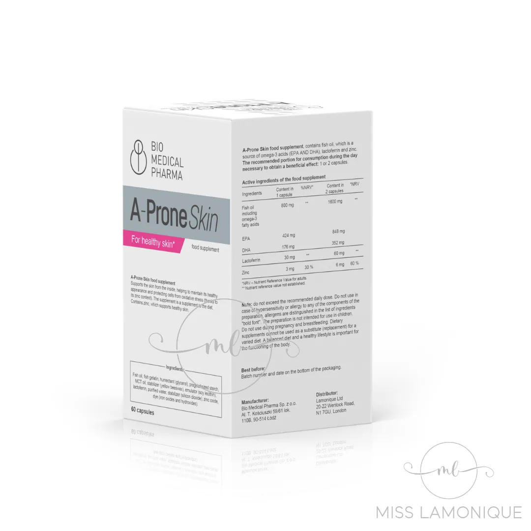 Bio Medical Pharma A-Prone Skin, 60 capsules, expiry date July 2024