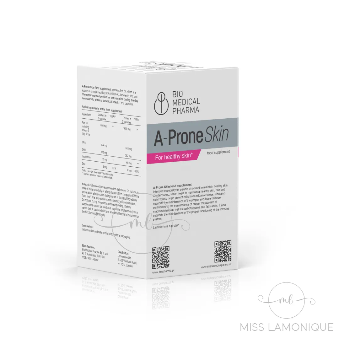 Bio Medical Pharma A-Prone Skin, 60 capsules, expiry date July 2024