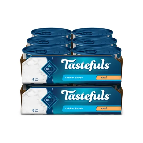Blue Buffalo Tastefuls Natural Pate Wet Cat Food, Chicken Entrée, Case Of 12