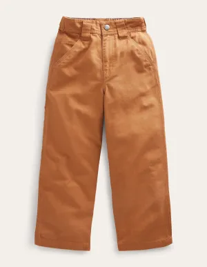 Canvas Trousers-Butterscotch Brown