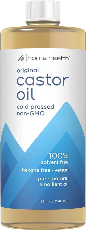 Castor Oil for Healthy Hair &amp; Skin - 32 fl oz - Nourishing and Moisturizing - Pure, Cold-Pressed, Non-GMO - Vegan Formula with No Hexane, Solvents, or Parabens