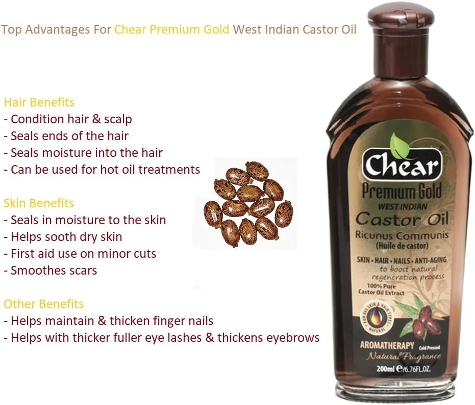Chear Premium Gold West Indian Castor Oil 200ml