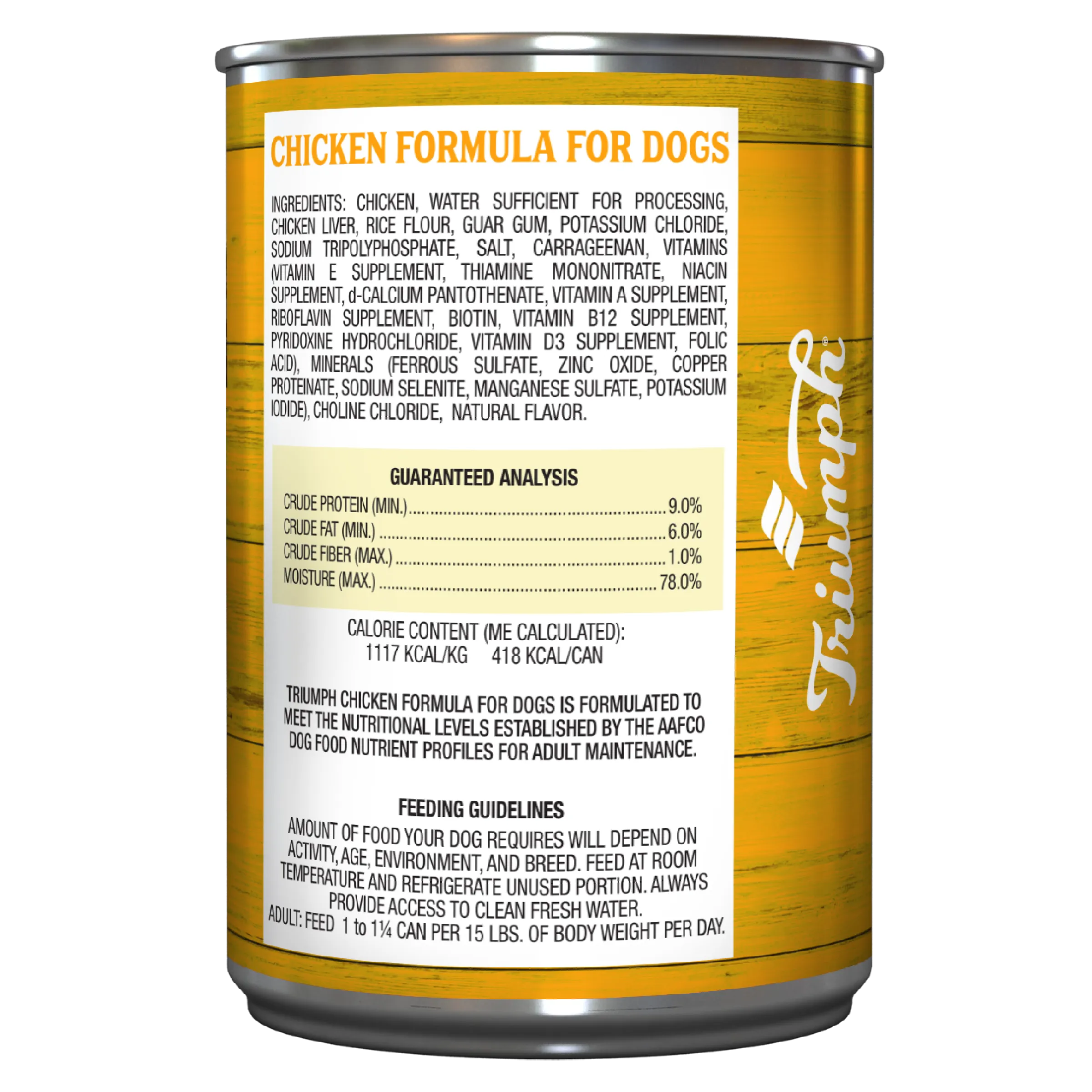 Chicken Recipe Wet Dog Food | 13.2 oz - 12 pk | Triumph