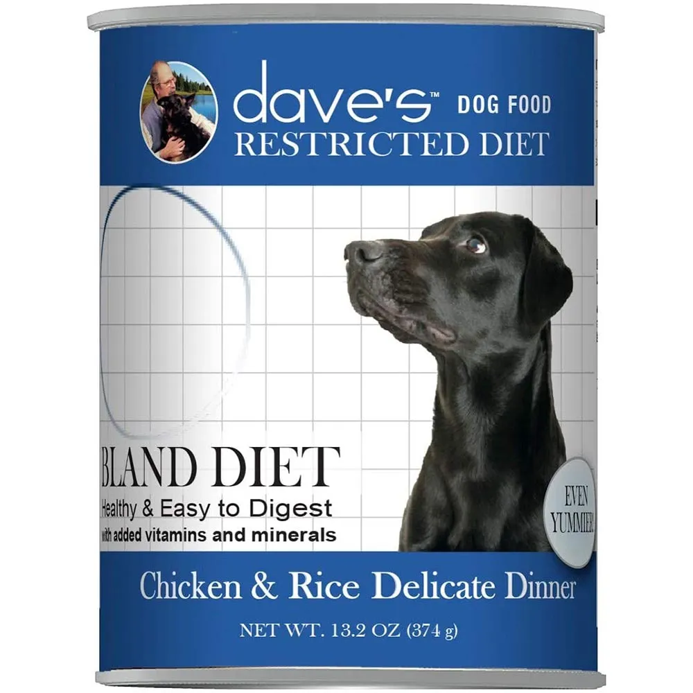 Dave's Pet Food Restricted Diet Bland Chicken & Rice Formula Wet Dog Food 13oz