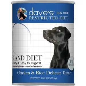 Dave's Pet Food Restricted Diet Bland Chicken & Rice Formula Wet Dog Food 13oz