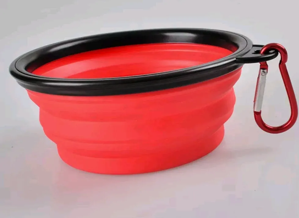 Dog collapsible water / food bowl