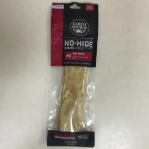 Earth Animal No-Hide Beef Strips Dog Treats, 4-pk