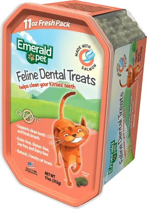 Emerald Pet Feline Dental Cat Treats Salmon 11oz