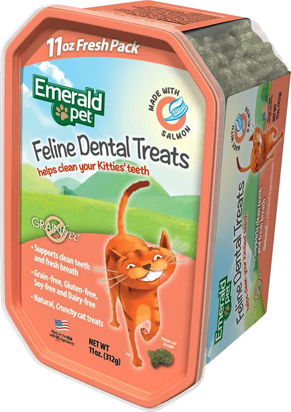 Emerald Pet Feline Dental Cat Treats Salmon 11oz