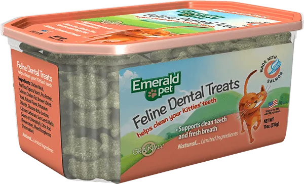 Emerald Pet Feline Dental Cat Treats Salmon 11oz