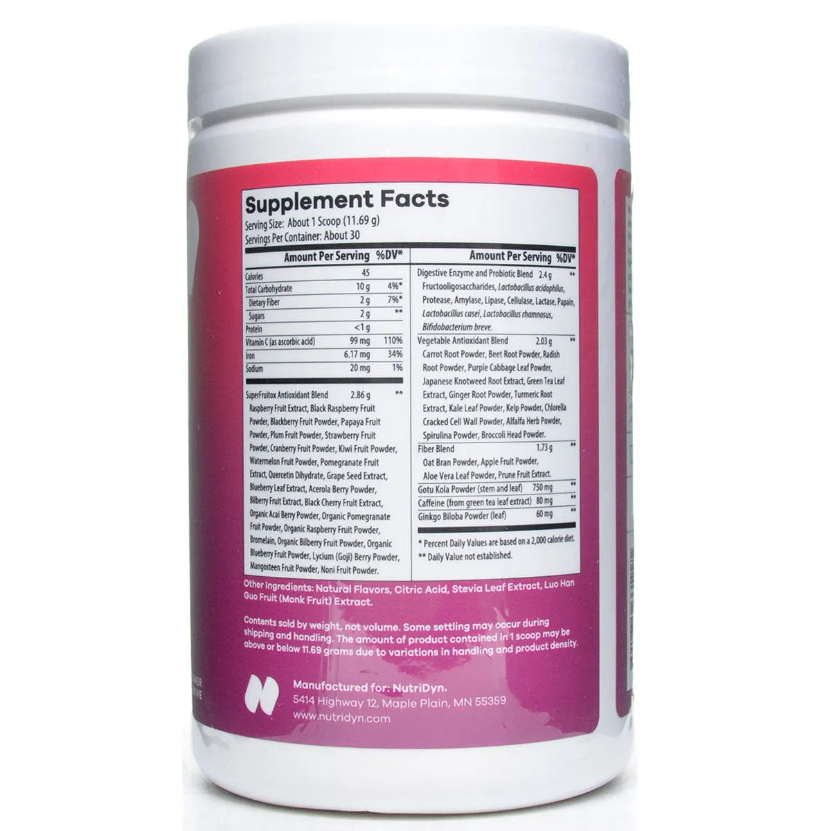 Energy Fruits & Greens Berry by Nutri-Dyn