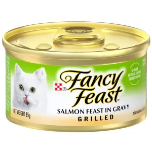 Fancy Feast Grilled Salmon Feast In Gravy Canned Cat Food 85g