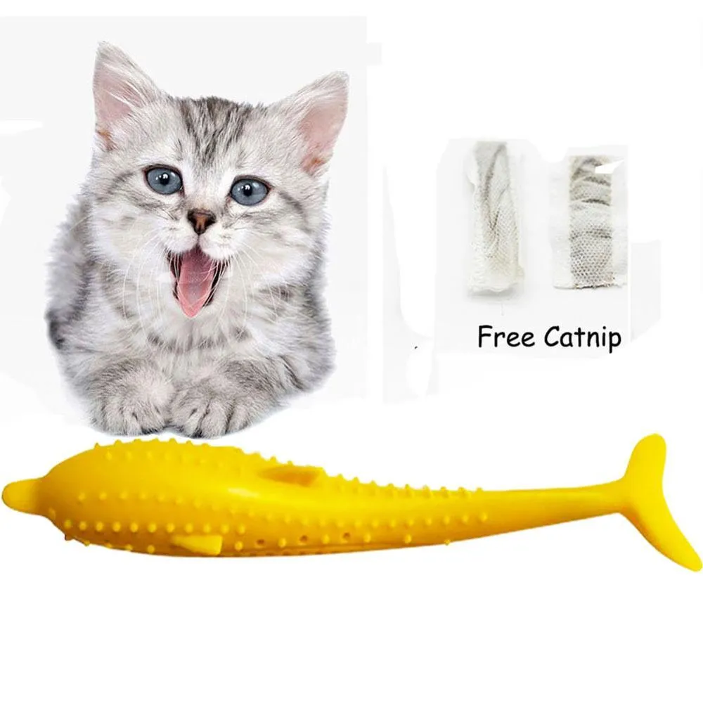 Fish Shaped Chewing Toy for Cats