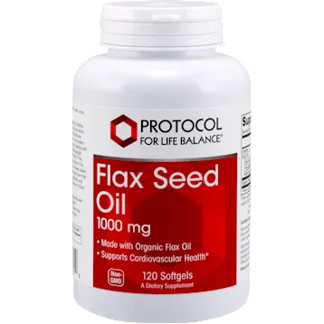 Flax Seed Oil 1000 mg 120 gels by Protocol For Life Balance