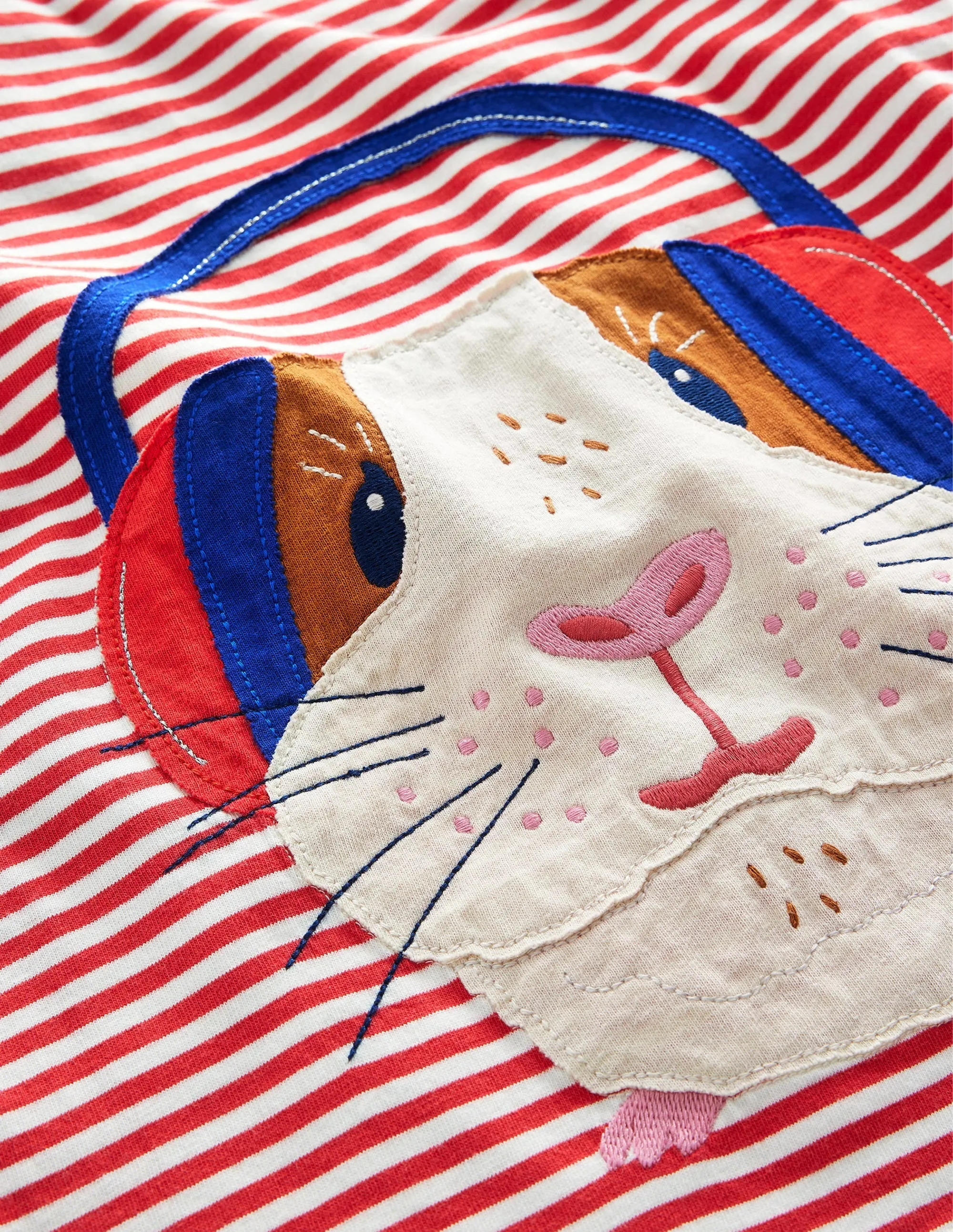 Funny Appliqué T-shirt-Jam/Ivory Guinea Pig