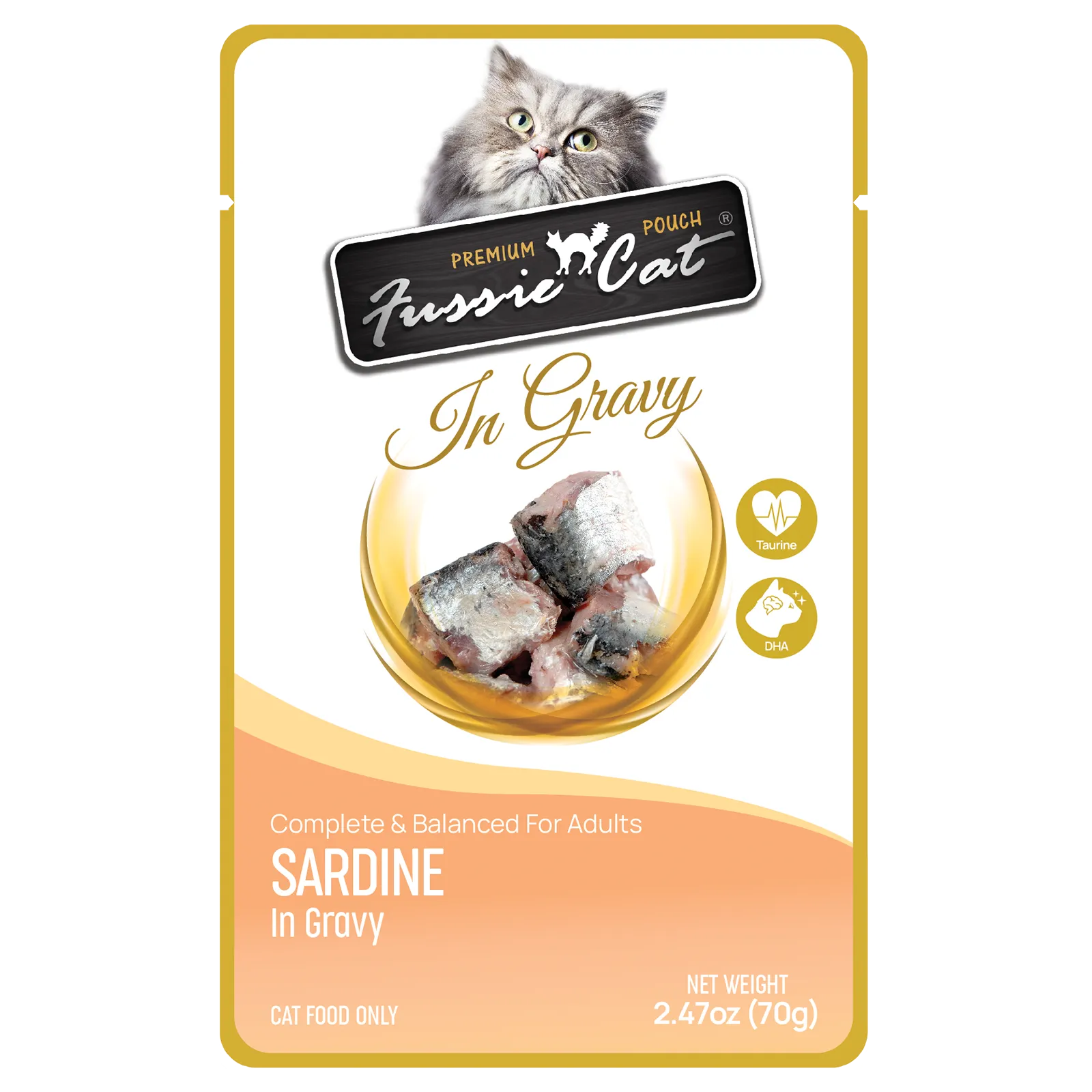 Fussie Cat In Gravy Sardine Wet Cat Food Pouch