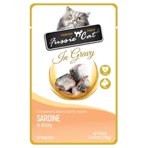 Fussie Cat In Gravy Sardine Wet Cat Food Pouch