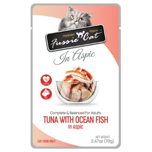 Fussie Cat Tuna Oceanfish in Aspic Pouch Wet Cat Food 2.47oz