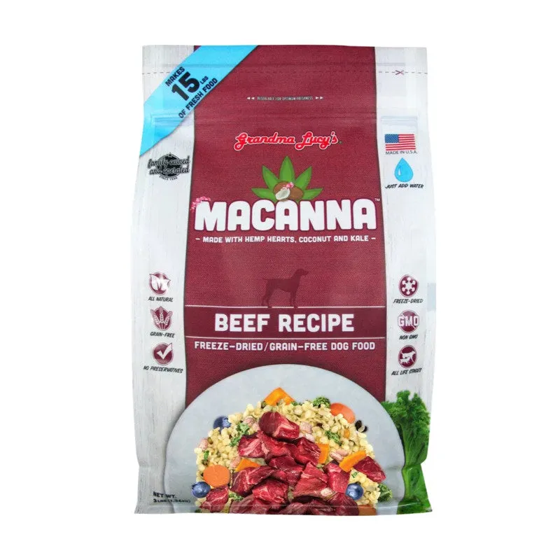 Grandma Lucy's Macanna Beef Freeze Dried Dog Food