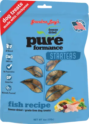 Grandma Lucy's Pureformance Starters Fish Recipe Freeze Dried Dog Treats