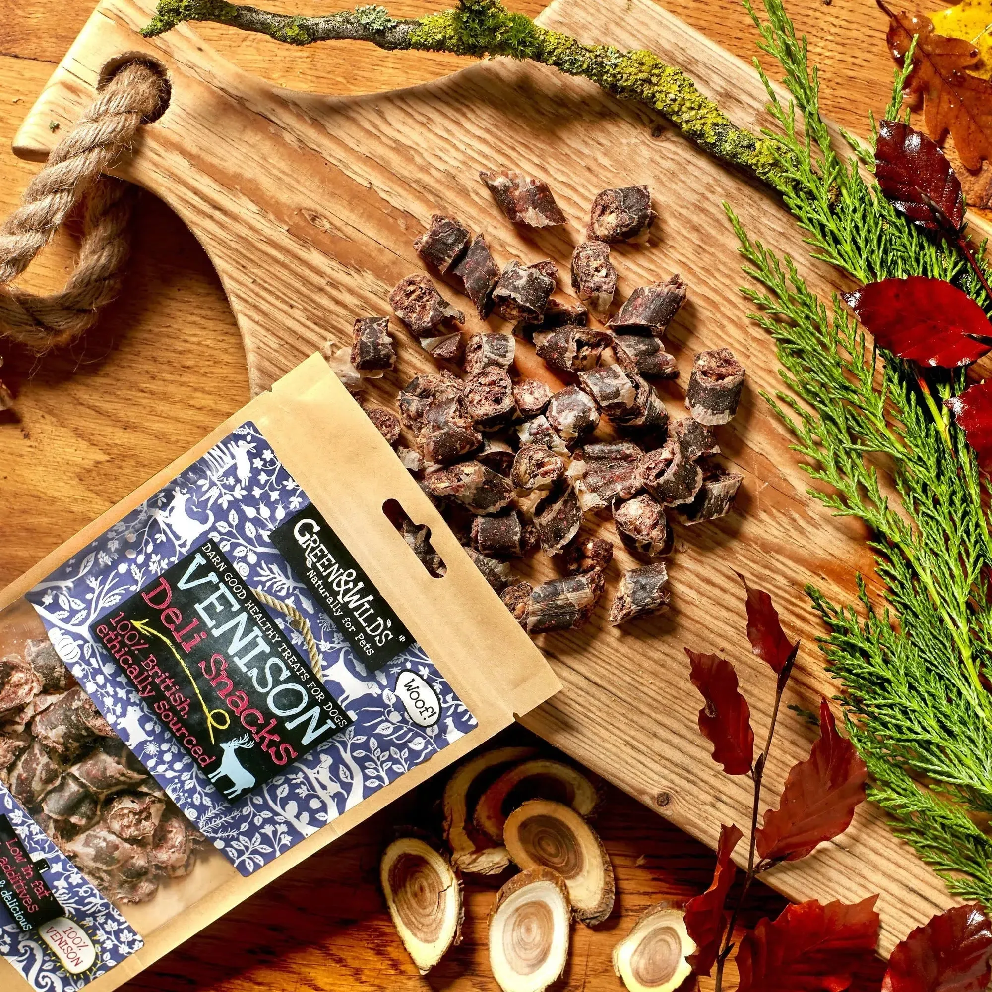 Green & Wilds | Venison Deli Snacks Dog Treats 75g