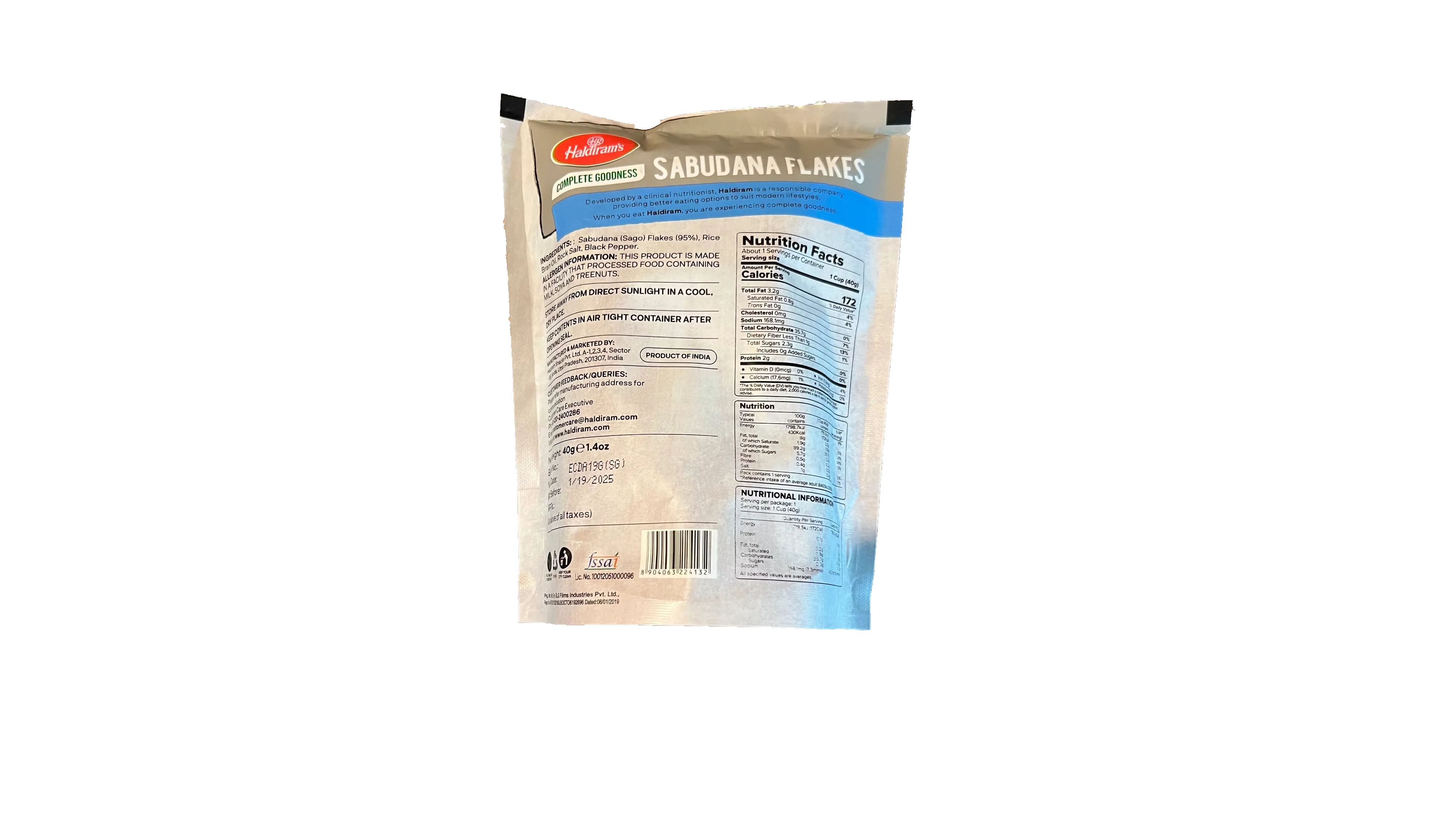 Haldiram-Sabudana Flakes 40g(1.4oz)