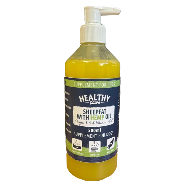 Healthy Paws | Dog Supplement | Sheepfat with Hempseed Oil - 500ml