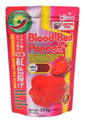 Hikari USA Blood-Red Parrot  Floating Fish Food 11.7 oz Mini