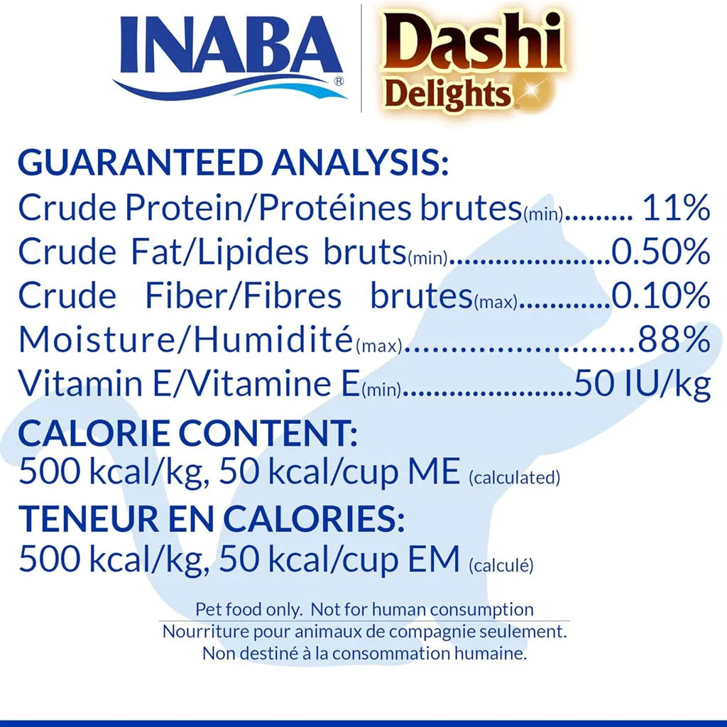Inaba Dashi Delights Chicken with Tuna & Scallop Recipe in Broth Cat Food, 2.5-oz