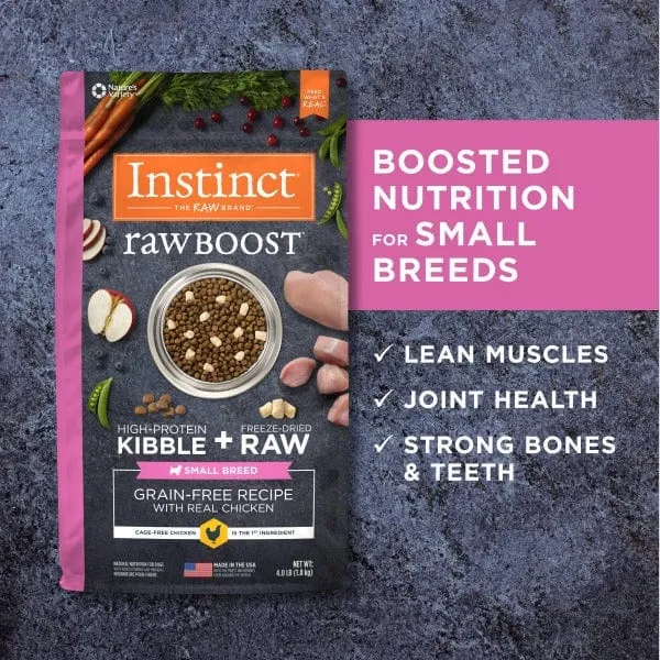 Instinct Raw Boost Real Chicken Recipe Small Breed Dry Dog Food, 4lb
