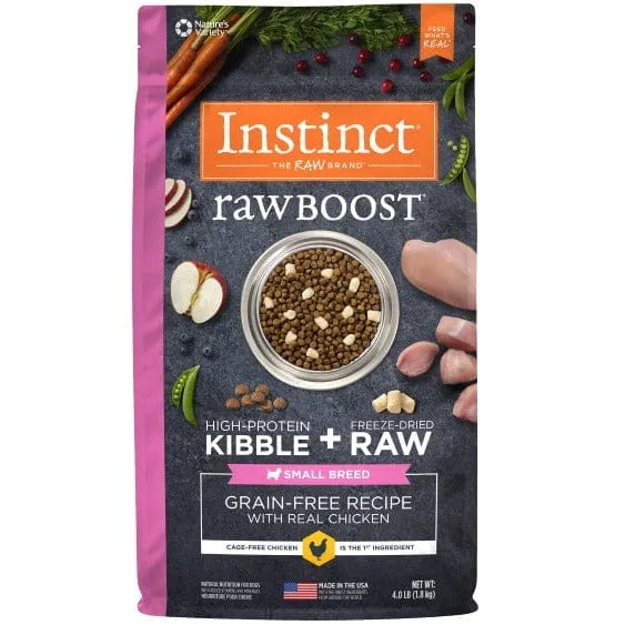 Instinct Raw Boost Real Chicken Recipe Small Breed Dry Dog Food, 4lb