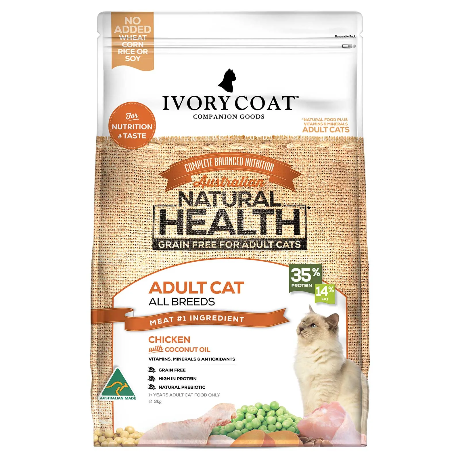 Ivory Coat Grain Free Cat Food Adult Chicken