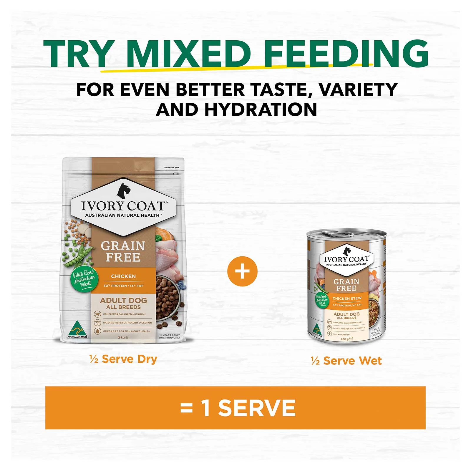 Ivory Coat Grain Free Dog Food Adult Chicken with Coconut Oil