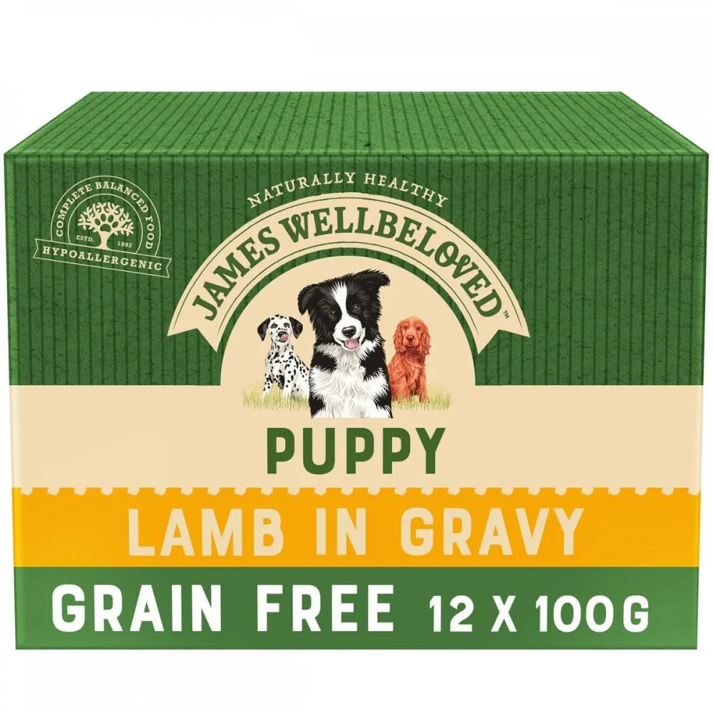 James Wellbeloved Grain Free Puppy with Lamb in Gravy