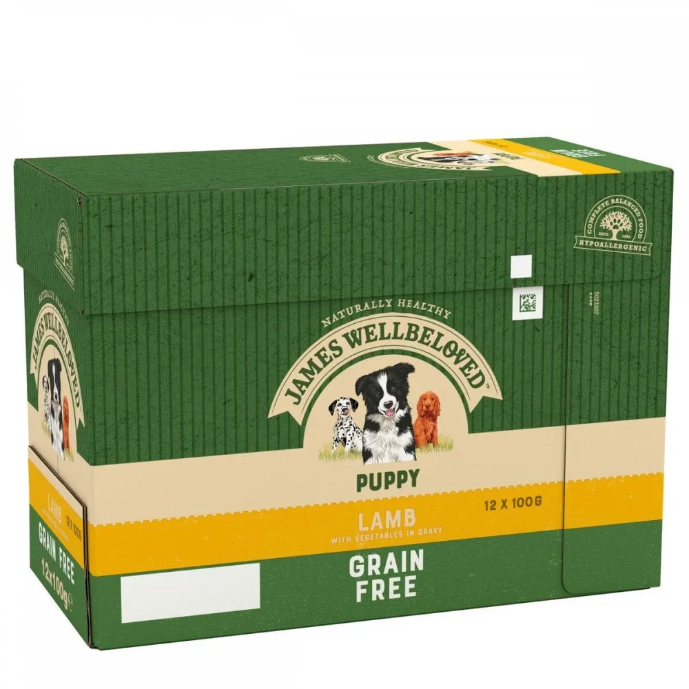 James Wellbeloved Grain Free Puppy with Lamb in Gravy
