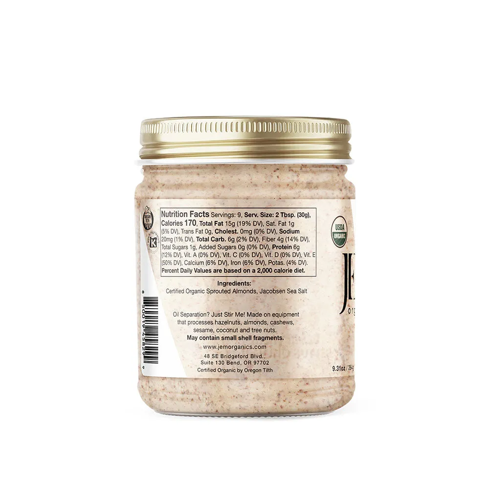 JEM Organics Crunchy Naked Almond Butter - Medium 6 pack