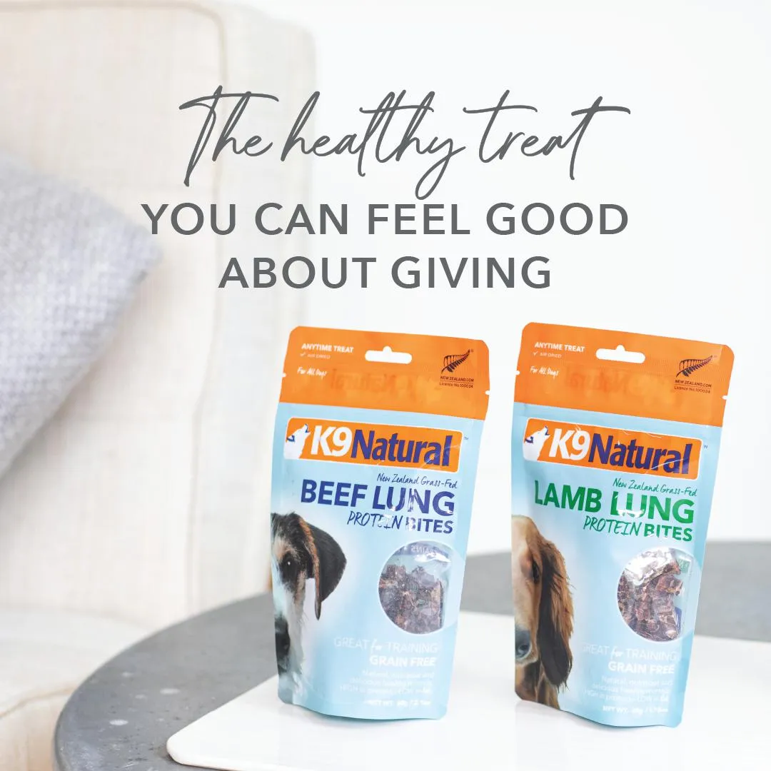 K9 Natural Lamb Lung Protein Bites Dog Treats 50g^^^
