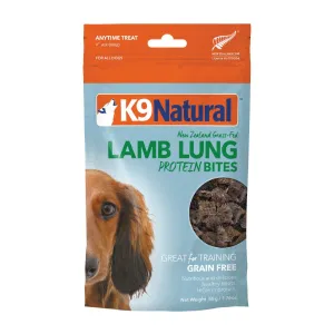 K9 Natural Lamb Lung Protein Bites Dog Treats 50g^^^