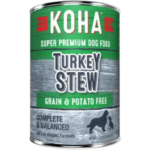 Koha Turkey Stew Grain-Free Canned Dog Food 12.7 oz