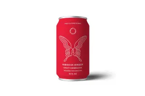 Komunity Kombucha "Awaken" Hibiscus Ginger Kombucha Cans - 24 x 12oz