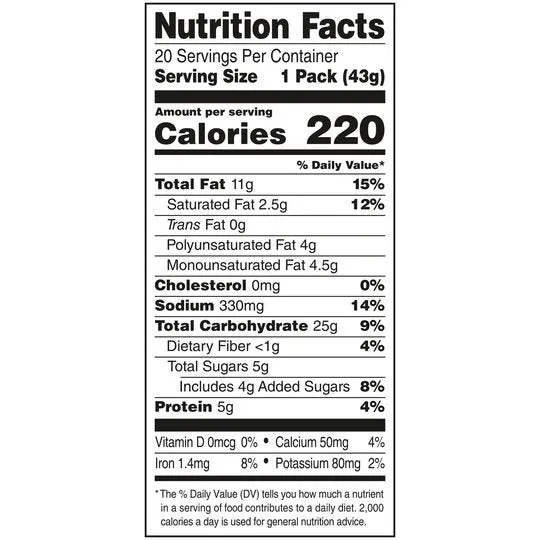 Lance Sandwich Crackers, ToastChee Peanut Butter, 20 Individually Wrapped Packs, 6 Sandwiches Each