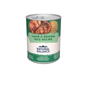 Natural Balance Pet Foods Limited Ingredient Canned Dog Food Lamb & Brown Rice 13oz