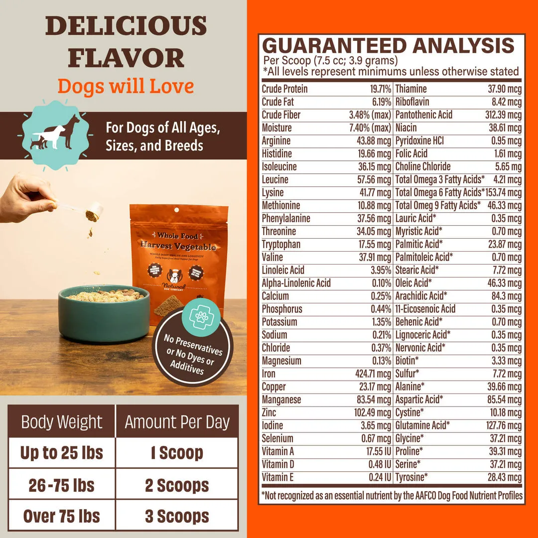 Natural Dog Company Harvest Vegetable Granules Wholesale